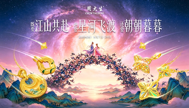 周大生珠宝“既要江山共赴，也要星河飞渡，还要朝朝暮暮”七夕主题活动